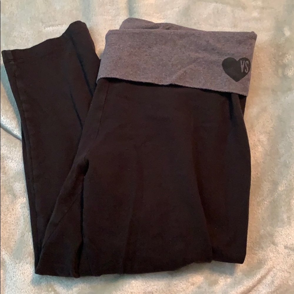 VS Cropped Leggings - Grey & Black